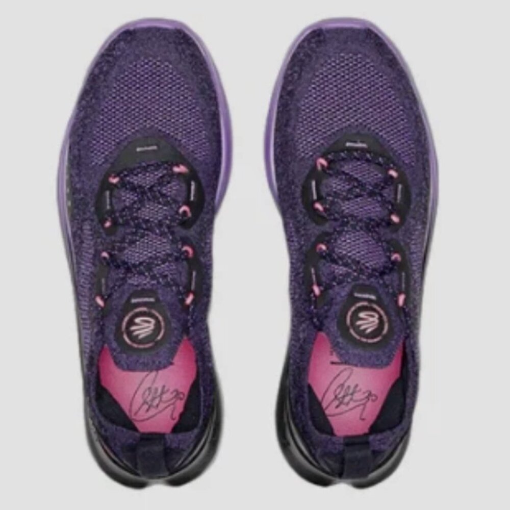 Under Armour Curry Flow Go Running Shoes Purple Grape Runners (3023814-005) 9.5M